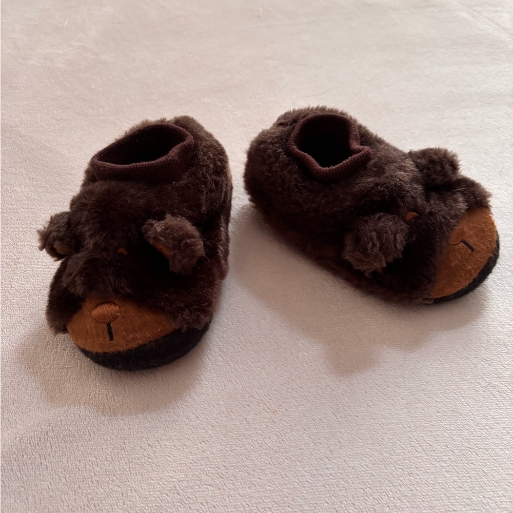 L.L. Bean Brown Bear Toddler Slippers Size 5/6